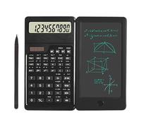 Calculadora científica ergonómica con tablero de escritura a mano, modo de alimentación doble, tamaño de bolsillo para uso comercial matemático, calculadora científica recargable