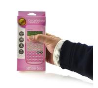 Calculadora científica Office Box 240 Funciones - Pantalla Grande 12 dígitos, batería de botón, Cubierta Protectora Impresa, aprobada PAU, Funciones de álgebra y fracciones, Apagado automático (Rosa)