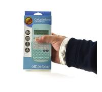 Calculadora científica Office Box 240 Funciones - Pantalla Grande 12 dígitos, batería de botón, Cubierta Protectora Impresa, aprobada PAU, Funciones de álgebra y fracciones, Apagado automático (Azul)