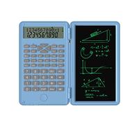 Calculadora científica plegable con tablero de escritura borrable, 240 funciones, pantalla LCD de 2 líneas, matemáticas financieras para estudiantes escolares