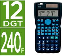 Calculadora Cientifica Xf32 12 Digitos 240 Funciones Con Cobertura Solar Y Baterias Color Azul 156X85X20 Mm