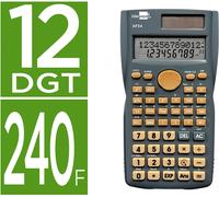 Calculadora Cientifica Xf34 12 Digitos 240 Funciones Con Cobertura Solar Y Baterias Color Gris 156X85X20 Mm