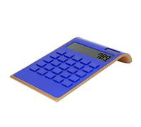 Calculadora de 10 dígitos, Calculadora de Escritorio de energía Solar con Pantalla LCD Diseño Inclinado Tamaño de Bolsillo portátil Delgado para Negocios de Oficina en casa (Azul)