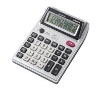 Calculadora de 12 dígitos con pantalla lateral con ABS antigolpes para auditorías financieras y uso en el aula, calculadora de oficina con doble pantalla