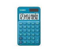 Calculadora de bolsillo Casio SL-310UC-GN solar y con batería, 10 dígitos, azul