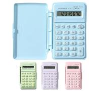 Calculadora de bolsillo - Dispositivo con tapa | Calculadora portátil para niños | Para estudiantes, profesores, comerciales, cajeros, oficina, escuela, exámenes, empresas, viajes, herramienta Cal
