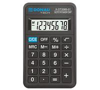 Calculadora de Bolsillo DONAU Tech/K-DT2085-01 función raíz de 8 dígitos/ 114x69x18mm/ Color: Negro/calculadora con Display de 8 dígitos/Funcionamiento con Pilas/diseño Compacto