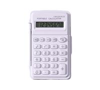 Calculadora de bolsillo, mini calculadora con tapa, dispositivo de calculadora de bolsillo, herramienta matemática digital con tapa protectora, instrumento de cálculo aritmético para contadores