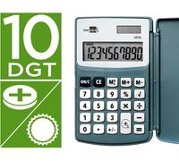 Calculadora De Bolsillo Xf15 10 Digitos Con Cobertura Solar Y Baterias Color Gris 123X75X12 Mm