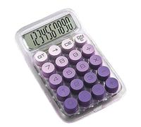 Calculadora de botones transparentes con pantalla LCD grande, botón grande para estudiantes de oficina básicos diarios y estudios ligeros