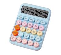 Calculadora de botones transparentes con pantalla LCD grande, botón grande para estudiantes de oficina básicos diarios y estudios ligeros