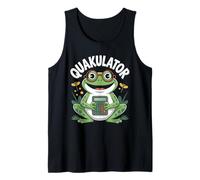 Calculadora de Broma matemática Quakulator Frog Humor Nerd Camiseta sin Mangas