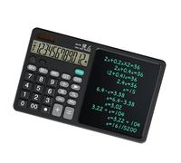 Calculadora de energía y bloc de escritura con reconocimiento de voz, pantalla grande, carga solar, portátil, silenciosa, operaciones para estudiantes, calculadora de escritura recargable solar