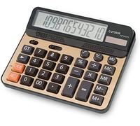 Calculadora de Escritorio 12 Dígitos con Botón/Pantalla Grande Doble Potencia (Solar y Batería) de Función Estándar Calculadoras Básica para Negocio Oficina Colegio Calculadora