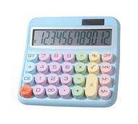Calculadora de escritorio, botones grandes, calculadora de escritorio de 12 dígitos, pantalla inclinable de 15 grados, pantalla LCD de 5 pulgadas, máquina de adición colorida para finanzas, negocios