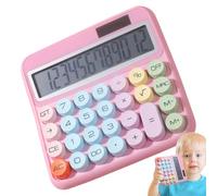 Calculadora de escritorio, botones grandes, calculadora de escritorio de 12 dígitos, pantalla inclinable de 15 grados, pantalla LCD de 5 pulgadas, máquina de adición colorida para finanzas, negocios