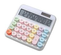 Calculadora De Escritorio - Calculadora De Mesa con Teclas Grandes Y Pantalla De 12 Dígitos | Pantalla LCD Color de 13 cm Inclinable 15 Grados para Estudiantes, Hogar, Oficina y Finanzas