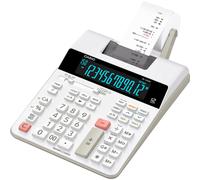 Calculadora de escritorio Casio HR-300RC con impresora y pantalla LCD retroiluminada, color blanco