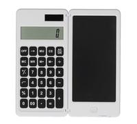 Calculadora de Escritorio con energía Solar y Tableta de Escritura LCD - Calculadora financiera de Bolsillo con Funciones de hipoteca e impuestos - Construcción de ABS para (Blanca)