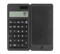 Calculadora de Escritorio con energía Solar y Tableta de Escritura LCD - Calculadora financiera de Bolsillo con Funciones de hipoteca e impuestos - Construcción de ABS para (Negra)