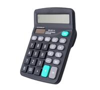 Calculadora de escritorio de 12 dígitos, funciona con energía solar, botones grandes, pantalla LCD, calculadora básica para finanzas, negocios, contabilidad, oficina, hogar, escuela, uso en color