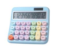 Calculadora De Escritorio De 12 Dígitos: Máquina Sumadora De Botones Grandes, Pantalla LCD Inclinable De 5 Pulgadas, Herramienta De Cálculo De Oficina Colorida | Inicio Escuela Trabajo Comercio