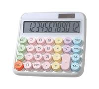 Calculadora De Escritorio De 12 Dígitos: Máquina Sumadora De Botones Grandes, Pantalla LCD Inclinable De 5 Pulgadas, Herramienta De Cálculo De Oficina Colorida | Inicio Escuela Trabajo Comercio