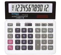 Calculadora de Escritorio DONAU Tech/K-DT4125-09 Función de raíz Cuadrada de 12 dígitos / 156 x 152 x 28 mm/Color: Blanco/Calculadora con Pantalla de 12 dígitos