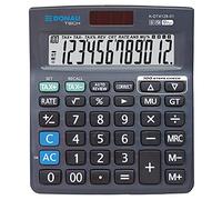 Calculadora de Escritorio DONAU Tech/K-DT4128-01 Función de raíz Cuadrada de 12 dígitos / 140 x 122 x 22 mm/Color: Negro/Calculadora con Pantalla de 12 dígitos