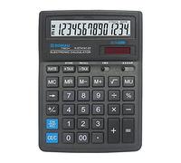 Calculadora de Escritorio DONAU Tech/K-DT4141-01 Función de raíz Cuadrada de 14 dígitos / 199 x 153 x 31 mm/Color: Negro/Calculadora con Pantalla de 14 dígitos