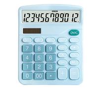 Calculadora de escritorio Función estándar Electrónica básica Pantalla LCD de 12 dígitos Calculadora de botones grandes para oficina diaria Azul básico