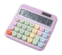 Calculadora de escritorio grande | Máquina de calcular 12 dígitos con botones grandes | Pantalla Inclinable de 15 grados con pantalla LCD de 13 cm Máquina de colorida para finanzas contabilidad