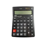 Calculadora de escritorio para contabilidad de 14 dígitos con pantalla LCD extra grande con botones grandes, batería y fuente de alimentación solar dual para oficina, negocios, finanzas, hogar, uso