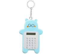 Calculadora de llavero - 9,5 x 6,7 x 0,8 cm, máquina de cálculo electrónica de dibujos animados, creativo de matemáticas ABS para decoración de bolsas de llaves, regalo de dispositivo de