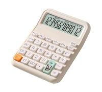 Calculadora de mano de dibujos animados con pantalla LCD grande, botón grande para estudiantes de oficina básica diaria, botón redondo