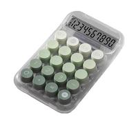 Calculadora de mano transparente | Calculadora de botones mecánicos | Bonita calculadora para el hogar, calculadora básica estándar de 12 dígitos, bonito diseño de color de dopamina de escritorio,