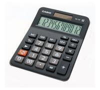 Calculadora De Oficina Casio Mx-12b De 12 Dígitos, Color Negro