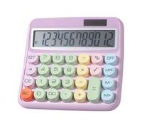 Calculadora de Pantalla Grande, Botones Grandes, calculadora de Escritorio de 12 dígitos, Pantalla inclinable de 15 Grados, Pantalla LCD de 5 Pulgadas, máquina de adición Colorida para finanzas