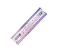Calculadora de regla con reloj, LCD de 8 dígitos, herramienta de medición de 15 cm para escuela, tareas y uso diario en el escritorio, regla recta, calculadora de estudio, asistente de matemáticas