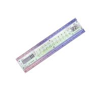Calculadora de regla con reloj, LCD de 8 dígitos, herramienta de medición de 15 cm para escuela, tareas y uso diario en el escritorio, regla recta, calculadora de estudio, asistente de matemáticas