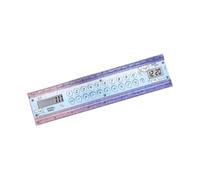 Calculadora de regla matemática con reloj LCD, regla recta de 15 cm para notas de aula, tareas de escritorio y dibujo, calculadora recta, escritorio de estudio, asistente de matemáticas, reloj de