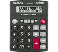 Calculadora de sobremesa Avizar TX-03707 12 dígitos pantalla LCD negra