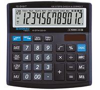 Calculadora de sobremesa DONAU Tech/K-DT4122-01 función raíz de 12 dígitos/ 136x134x28mm/ Color: Negro/calculadora con Display de 12 dígitos/ 5 años de garantía