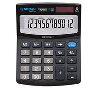 Calculadora de sobremesa DONAU Tech/K-DT4124-01 función raíz de 12 dígitos/ 125x100x27mm/ Color: Negro/calculadora con Display de 12 dígitos/ 5 años de garantía