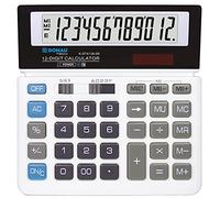 Calculadora de sobremesa DONAU Tech/K-DT4126-09 función raíz de 12 dígitos/ 156x152x28mm/ Color: Blanco/calculadora con Display de 12 dígitos/ 5 años de garantía