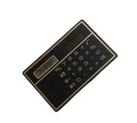 Calculadora delgada de energía solar, tarjeta de crédito de 3.35 x 2.09 pulgadas, no necesita batería para el hogar, oficina, escuela, calculadora solar esencial de escritorio para oficina