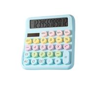 Calculadora, diseño elegante, 14,5 x 15,5 cm, calculadora de oficina colorida solar de 12 dígitos, dispositivo de cálculo matemático, con pantalla clara de 12 dígitos, para el hogar, la escuela, el tr