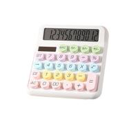 Calculadora, diseño elegante, 14,5 x 15,5 cm, calculadora solar colorida de 12 dígitos, dispositivo de cálculo de matemáticas, con pantalla clara de 12 dígitos, para el hogar, escuela, trabajo, tienda