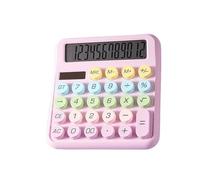 Calculadora, diseño elegante, 14,5 x 15,5 cm, calculadora solar colorida de 12 dígitos, dispositivo de cálculo de matemáticas, con pantalla clara de 12 dígitos, para el hogar, escuela, trabajo, tienda