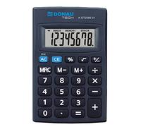Calculadora DONAU Tech/K-DT2086-01 Función de raíz Cuadrada de 8 dígitos/ 85 x 56 x 9 mm/Color: Negro/Calculadora con Pantalla de 8 dígitos/